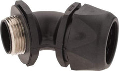 Murrplastik - 1" Trade, Nylon Compression Angled Liquidtight Conduit Connector - Noninsulated - Eagle Tool & Supply