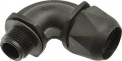 Murrplastik - 3/8" Trade, Nylon Compression Angled Liquidtight Conduit Connector - Noninsulated - Eagle Tool & Supply