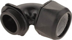 Murrplastik - 2" Trade, Nylon Compression Angled Liquidtight Conduit Connector - Noninsulated - Eagle Tool & Supply