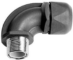 Murrplastik - 3/8" Trade, Nylon Compression Angled Liquidtight Conduit Connector - Noninsulated - Eagle Tool & Supply