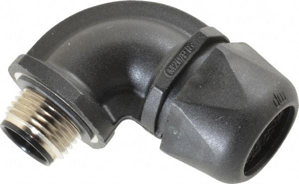 Murrplastik - 1/2" Trade, Nylon Compression Angled Liquidtight Conduit Connector - Noninsulated - Eagle Tool & Supply