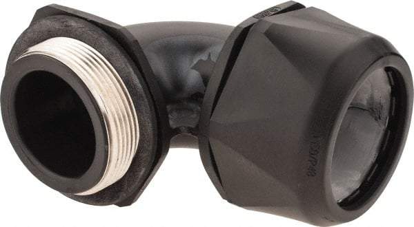 Murrplastik - 2" Trade, Nylon Compression Angled Liquidtight Conduit Connector - Noninsulated - Eagle Tool & Supply