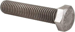 Value Collection - 1/2-13 UNC, 2-1/2" Length Under Head Hex Head Cap Screw - Fully Threaded, Grade 316 Stainless Steel, Uncoated, 3/4" Hex - Eagle Tool & Supply