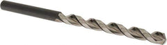 Guhring - #4 130° High Speed Steel Jobber Drill - Bright Finish, Right Hand Cut, Parabolic Flute, Straight Shank, 3-21/32" OAL, Standard Point - Eagle Tool & Supply