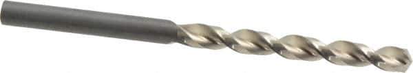 Guhring - #5 130° High Speed Steel Jobber Drill - Bright Finish, Right Hand Cut, Parabolic Flute, Straight Shank, 3-3/8" OAL, Standard Point - Eagle Tool & Supply