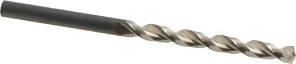 Guhring - #10 130° High Speed Steel Jobber Drill - Bright Finish, Right Hand Cut, Parabolic Flute, Straight Shank, 3-3/8" OAL, Standard Point - Eagle Tool & Supply