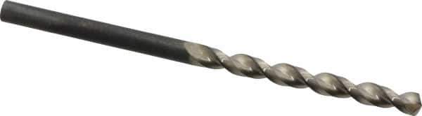 Guhring - #27 130° High Speed Steel Jobber Drill - Bright Finish, Right Hand Cut, Parabolic Flute, Straight Shank, 2-3/4" OAL, Standard Point - Eagle Tool & Supply