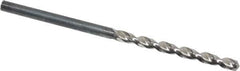 Guhring - #38 130° High Speed Steel Jobber Drill - Bright Finish, Right Hand Cut, Parabolic Flute, Straight Shank, 2-1/4" OAL, Standard Point - Eagle Tool & Supply