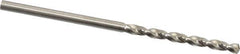 Guhring - #43 130° High Speed Steel Jobber Drill - Bright Finish, Right Hand Cut, Parabolic Flute, Straight Shank, 2-3/32" OAL, Standard Point - Eagle Tool & Supply