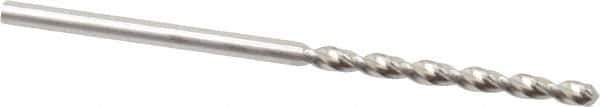 Guhring - #46 130° High Speed Steel Jobber Drill - Bright Finish, Right Hand Cut, Parabolic Flute, Straight Shank, 1-15/16" OAL, Standard Point - Eagle Tool & Supply