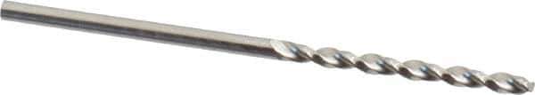 Guhring - #48 130° High Speed Steel Jobber Drill - Bright Finish, Right Hand Cut, Parabolic Flute, Straight Shank, 1-15/16" OAL, Standard Point - Eagle Tool & Supply