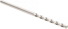 Guhring - #52 130° High Speed Steel Jobber Drill - Bright Finish, Right Hand Cut, Parabolic Flute, Straight Shank, 1-11/16" OAL, Standard Point - Eagle Tool & Supply