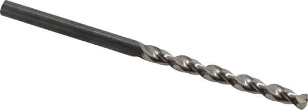 Guhring - #28 130° High Speed Steel Jobber Drill - Bright Finish, Right Hand Cut, Parabolic Flute, Straight Shank, 2-3/4" OAL, Standard Point - Eagle Tool & Supply