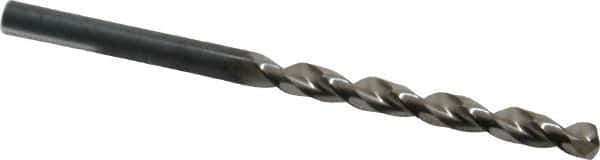 Guhring - 3/16" 130° High Speed Steel Jobber Drill - Bright Finish, Right Hand Cut, Parabolic Flute, Straight Shank, 3-3/8" OAL, Standard Point - Eagle Tool & Supply