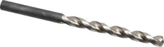 Guhring - Letter H 130° High Speed Steel Jobber Drill - Bright Finish, Right Hand Cut, Parabolic Flute, Straight Shank, 4-9/32" OAL, Standard Point - Eagle Tool & Supply