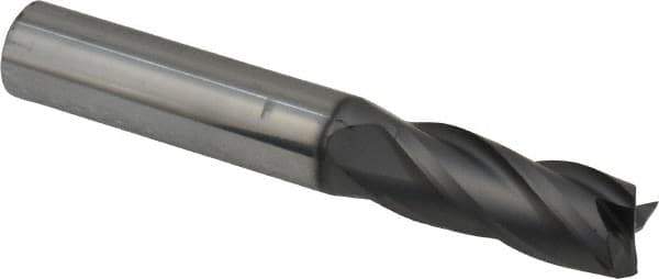 Niagara Cutter - 3/8", 7/8" LOC, 3/8" Shank Diam, 2-1/2" OAL, 4 Flute, Solid Carbide Square End Mill - Single End, Diamond Finish, Spiral Flute, 30° Helix, Right Hand Cut, Right Hand Flute, Series DIA430 - Eagle Tool & Supply