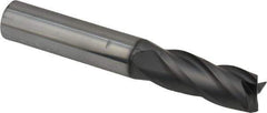Niagara Cutter - 3/8", 7/8" LOC, 3/8" Shank Diam, 2-1/2" OAL, 4 Flute, Solid Carbide Square End Mill - Single End, Diamond Finish, Spiral Flute, 30° Helix, Right Hand Cut, Right Hand Flute, Series DIA430 - Eagle Tool & Supply