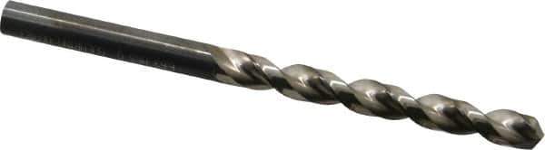 Guhring - Letter G 130° High Speed Steel Jobber Drill - Bright Finish, Right Hand Cut, Parabolic Flute, Straight Shank, 3-31/32" OAL, Standard Point - Eagle Tool & Supply