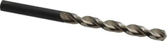 Guhring - Letter N 130° High Speed Steel Jobber Drill - Bright Finish, Right Hand Cut, Parabolic Flute, Straight Shank, 4-19/32" OAL, Standard Point - Eagle Tool & Supply