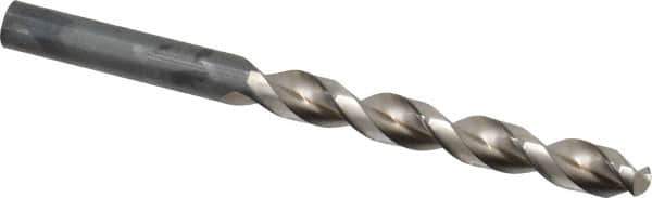 Guhring - Letter U 130° High Speed Steel Jobber Drill - Bright Finish, Right Hand Cut, Parabolic Flute, Straight Shank, 4-29/32" OAL, Standard Point - Eagle Tool & Supply