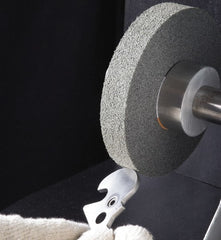 Standard Abrasives - 8" Diam, 3" Center Hole, Fine Grade, Silicon Carbide Deburring Wheel - Eagle Tool & Supply