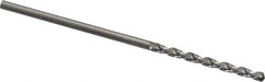 Guhring - 1.3mm 130° High Speed Steel Jobber Drill - Bright Finish, Right Hand Cut, Parabolic Flute, Straight Shank, 1-1/2" OAL, Standard Point - Eagle Tool & Supply