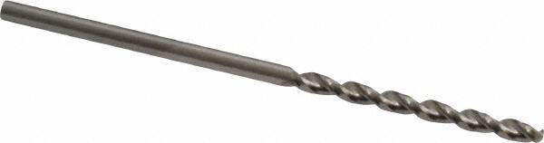 Guhring - 1.67mm 130° High Speed Steel Jobber Drill - Bright Finish, Right Hand Cut, Parabolic Flute, Straight Shank, 1-11/16" OAL, Standard Point - Eagle Tool & Supply