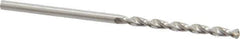 Guhring - 2.15mm 130° High Speed Steel Jobber Drill - Bright Finish, Right Hand Cut, Parabolic Flute, Straight Shank, 2-3/32" OAL, Standard Point - Eagle Tool & Supply