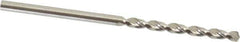 Guhring - 2.35mm 130° High Speed Steel Jobber Drill - Bright Finish, Right Hand Cut, Parabolic Flute, Straight Shank, 2-3/32" OAL, Standard Point - Eagle Tool & Supply