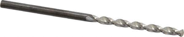 Guhring - 2.5mm 130° High Speed Steel Jobber Drill - Bright Finish, Right Hand Cut, Parabolic Flute, Straight Shank, 2-1/4" OAL, Standard Point - Eagle Tool & Supply