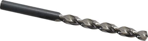 Guhring - 6.6mm 130° High Speed Steel Jobber Drill - Bright Finish, Right Hand Cut, Parabolic Flute, Straight Shank, 3-31/32" OAL, Standard Point - Eagle Tool & Supply