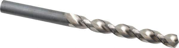Guhring - 8.5mm 130° High Speed Steel Jobber Drill - Bright Finish, Right Hand Cut, Parabolic Flute, Straight Shank, 4-39/64" OAL, Standard Point - Eagle Tool & Supply
