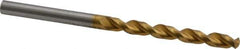 Guhring - #13 130° High Speed Steel Jobber Drill - TiN Finish, Right Hand Cut, Parabolic Flute, Straight Shank, 3-5/32" OAL, Standard Point - Eagle Tool & Supply