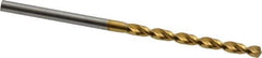 Guhring - #36 130° High Speed Steel Jobber Drill - TiN Finish, Right Hand Cut, Parabolic Flute, Straight Shank, 2-13/32" OAL, Standard Point - Eagle Tool & Supply