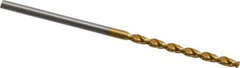 Guhring - #52 130° High Speed Steel Jobber Drill - TiN Finish, Right Hand Cut, Parabolic Flute, Straight Shank, 1-11/16" OAL, Standard Point - Eagle Tool & Supply