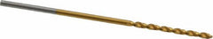 Guhring - #58 130° High Speed Steel Jobber Drill - TiN Finish, Right Hand Cut, Parabolic Flute, Straight Shank, 1-7/16" OAL, Standard Point - Eagle Tool & Supply