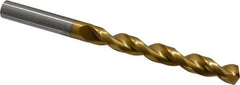 Guhring - 25/64" 130° High Speed Steel Jobber Drill - TiN Finish, Right Hand Cut, Parabolic Flute, Straight Shank, 5-1/4" OAL, Standard Point - Eagle Tool & Supply