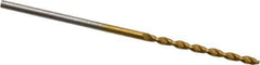Guhring - 3/64" 130° Cobalt Jobber Drill - TiN Finish, Right Hand Cut, Parabolic Flute, Straight Shank, 1-1/2" OAL, Standard Point - Eagle Tool & Supply
