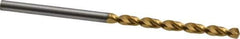 Guhring - 7/64" 130° Cobalt Jobber Drill - TiN Finish, Right Hand Cut, Parabolic Flute, Straight Shank, 2-13/32" OAL, Standard Point - Eagle Tool & Supply
