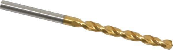 Guhring - 11/64" 130° Cobalt Jobber Drill - TiN Finish, Right Hand Cut, Parabolic Flute, Straight Shank, 3-5/32" OAL, Standard Point - Eagle Tool & Supply