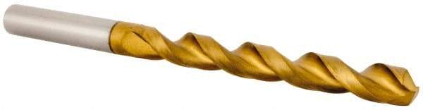 Guhring - 11/32" 130° Cobalt Jobber Drill - TiN Finish, Right Hand Cut, Parabolic Flute, Straight Shank, 4-29/32" OAL, Standard Point - Eagle Tool & Supply