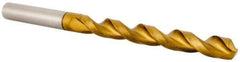 Guhring - 11/32" 130° Cobalt Jobber Drill - TiN Finish, Right Hand Cut, Parabolic Flute, Straight Shank, 4-29/32" OAL, Standard Point - Eagle Tool & Supply