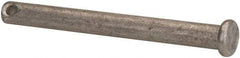 Made in USA - 1/4" Pin Diam, 2-1/2" OAL, Standard Clevis Pin - 3/32" Hole, 2-13/32" Usable Length, Uncoated Stainless Steel - Eagle Tool & Supply