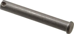 Made in USA - 1/2" Pin Diam, 3-1/2" OAL, Standard Clevis Pin - 5/32" Hole, 3-11/32" Usable Length, Uncoated Stainless Steel - Eagle Tool & Supply