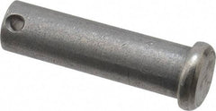 Made in USA - 5/8" Pin Diam, 2-1/4" OAL, Standard Clevis Pin - 5/32" Hole, 2-3/32" Usable Length, Uncoated Stainless Steel - Eagle Tool & Supply