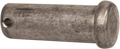 Made in USA - 3/4" Pin Diam, 2" OAL, Standard Clevis Pin - 5/32" Hole, 1-27/32" Usable Length, Uncoated Stainless Steel - Eagle Tool & Supply