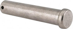 Made in USA - 3/4" Pin Diam, 3-3/4" OAL, Standard Clevis Pin - 5/32" Hole, 3-19/32" Usable Length, Uncoated Stainless Steel - Eagle Tool & Supply