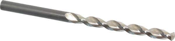 Guhring - #3 130° Cobalt Jobber Drill - Bright Finish, Right Hand Cut, Parabolic Flute, Straight Shank, 3-21/32" OAL, Standard Point - Eagle Tool & Supply