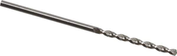 Guhring - 1.55mm 130° Cobalt Jobber Drill - Bright Finish, Right Hand Cut, Parabolic Flute, Straight Shank, 1-11/16" OAL, Standard Point - Eagle Tool & Supply