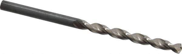 Guhring - 4.4mm 130° Cobalt Jobber Drill - Bright Finish, Right Hand Cut, Parabolic Flute, Straight Shank, 3-5/32" OAL, Standard Point - Eagle Tool & Supply